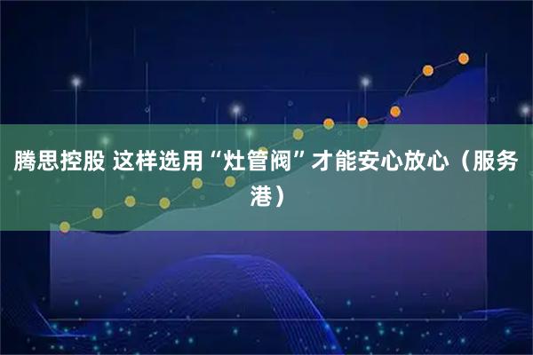 腾思控股 这样选用“灶管阀”才能安心放心（服务港）