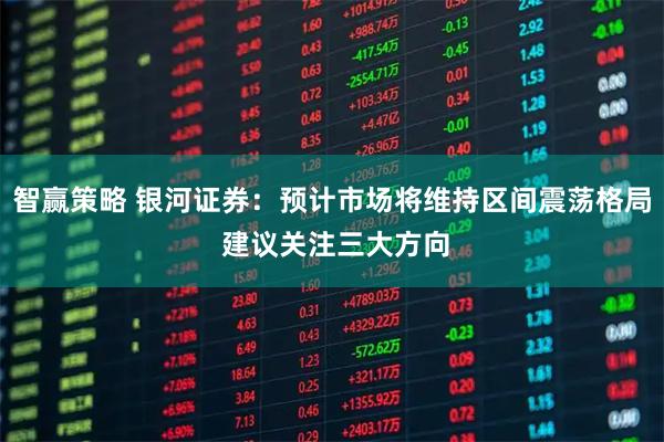 智赢策略 银河证券：预计市场将维持区间震荡格局 建议关注三大方向