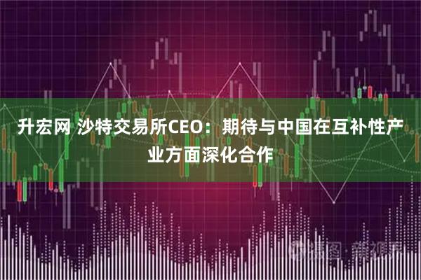 升宏网 沙特交易所CEO：期待与中国在互补性产业方面深化合作