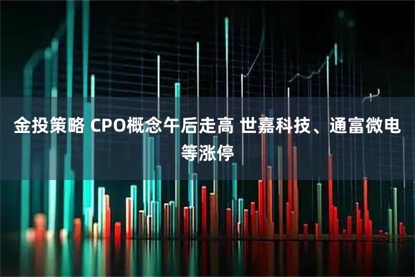 金投策略 CPO概念午后走高 世嘉科技、通富微电等涨停