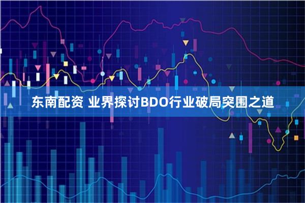 东南配资 业界探讨BDO行业破局突围之道